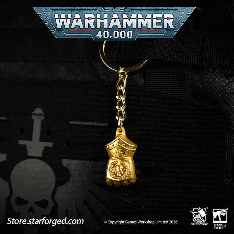 Starforged Warhammer 40K Imperial Fists Fist of Dorn Keychain
