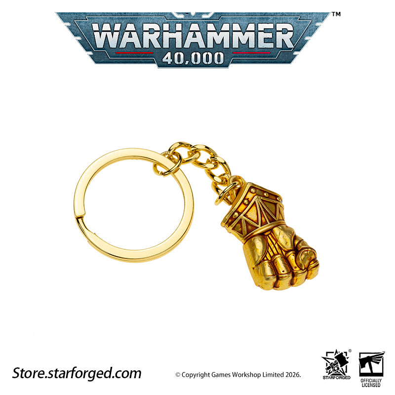 Starforged Warhammer 40K Imperial Fists Fist of Dorn Keychain