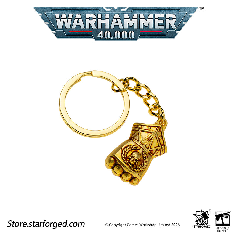 Starforged Warhammer 40K Imperial Fists Fist of Dorn Keychain