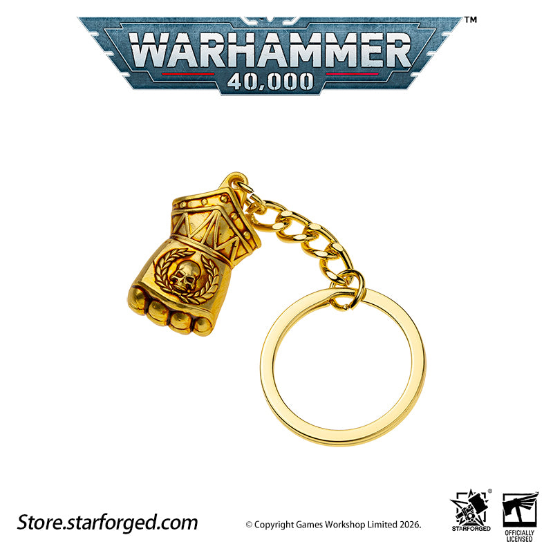 Starforged Warhammer 40K Imperial Fists Fist of Dorn Keychain
