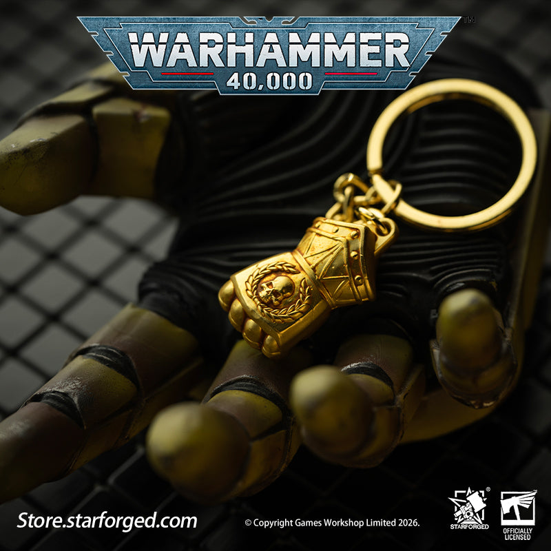 Starforged Warhammer 40K Imperial Fists Fist of Dorn Keychain