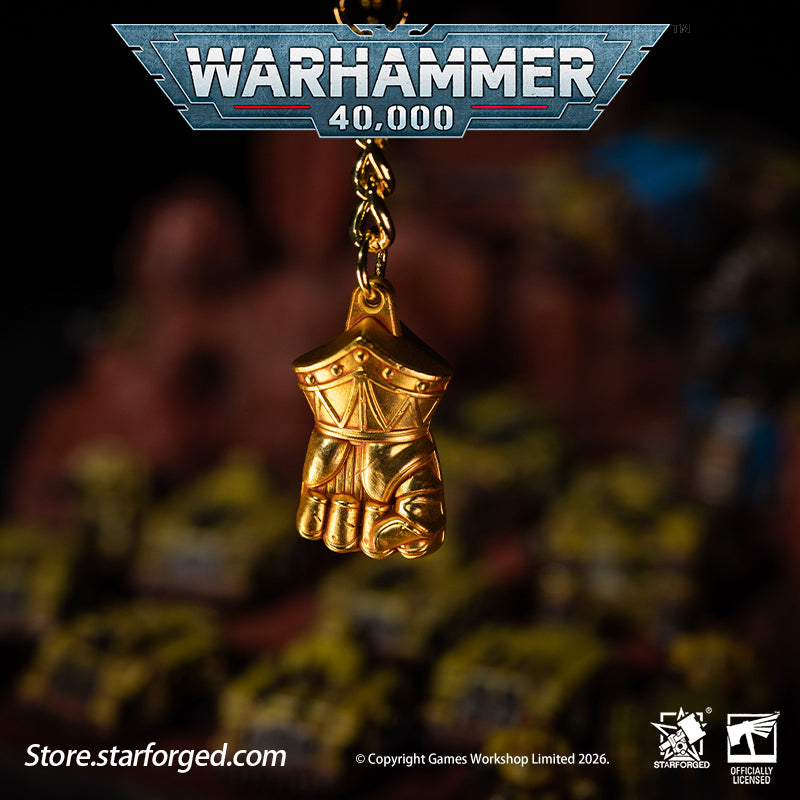 Starforged Warhammer 40K Imperial Fists Fist of Dorn Keychain