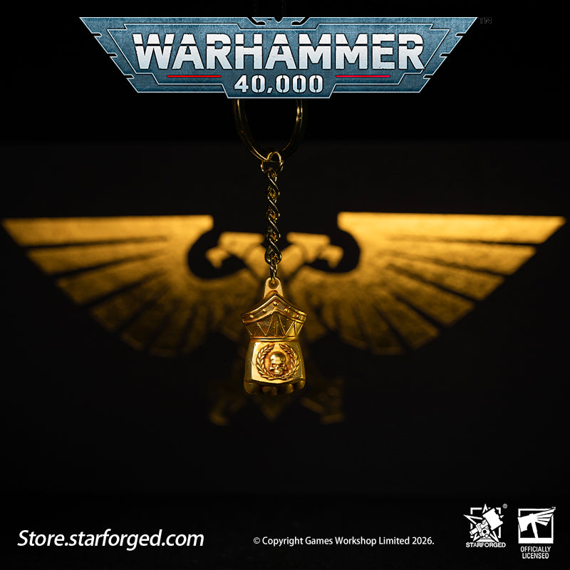 Starforged Warhammer 40K Imperial Fists Fist of Dorn Keychain