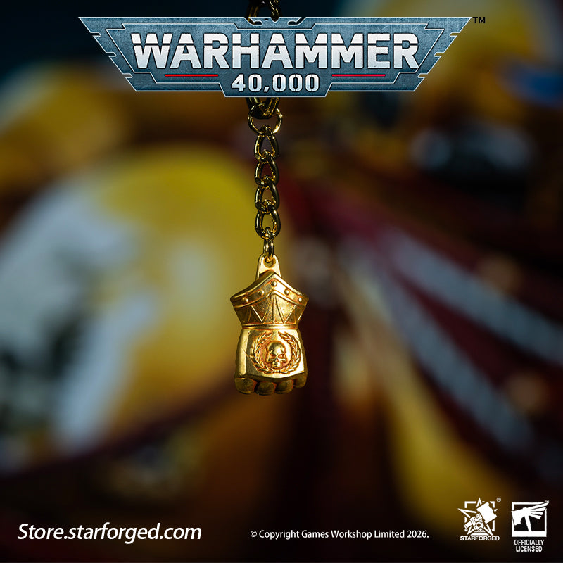 Starforged Warhammer 40K Imperial Fists Fist of Dorn Keychain