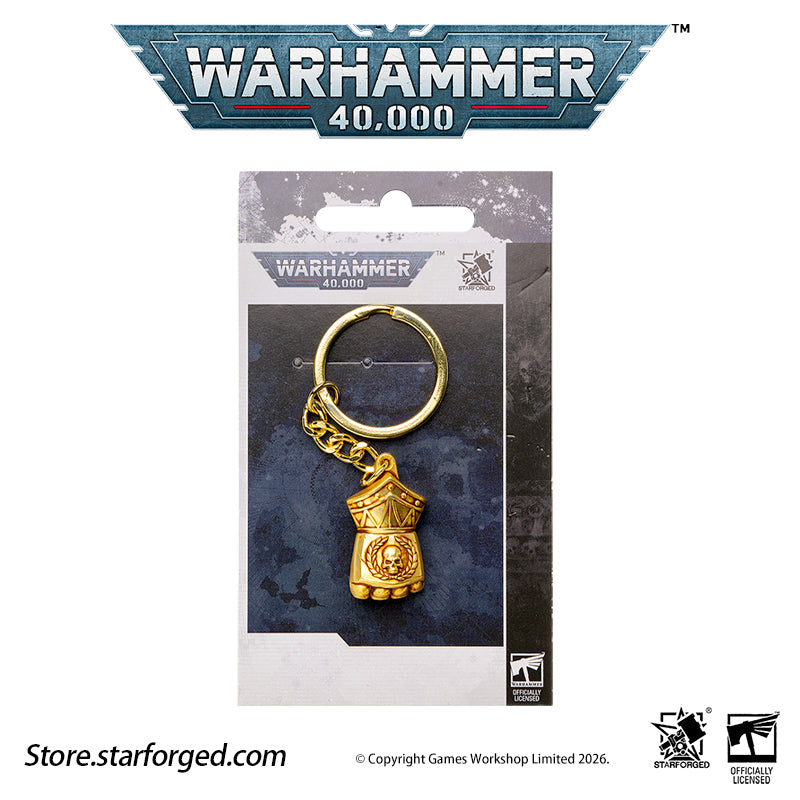 Starforged Warhammer 40K Imperial Fists Fist of Dorn Keychain