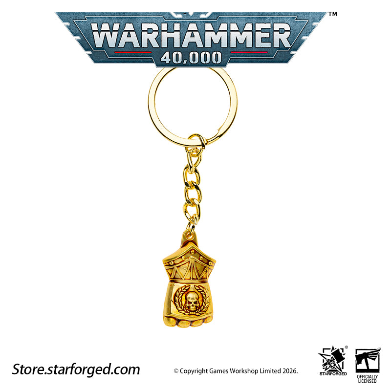 Starforged Warhammer 40K Imperial Fists Fist of Dorn Keychain