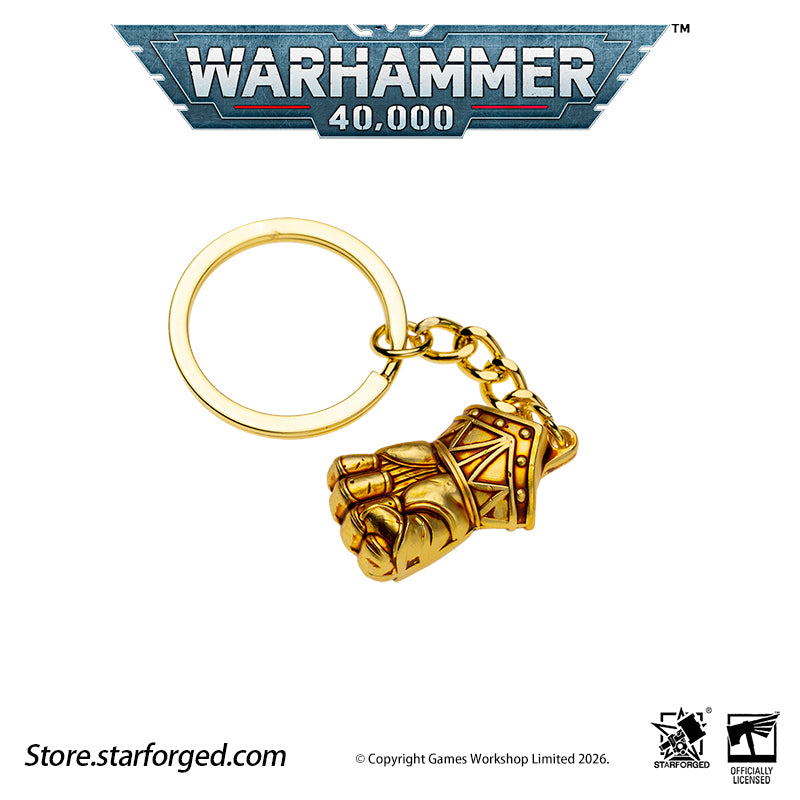 Starforged Warhammer 40K Imperial Fists Fist of Dorn Keychain