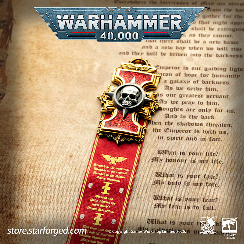 Starforged Warhammer 40K Inquisitorial Scroll Seal Heavy Pin Badge Men's Fashion Jewelry Warhammer Merchandise Gifts