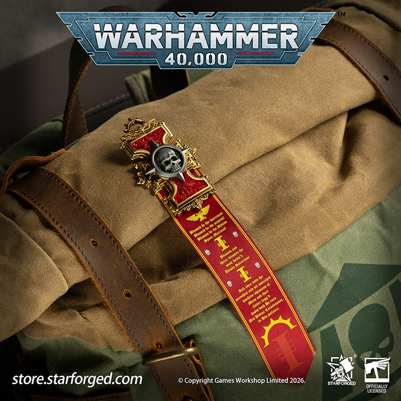 Starforged Warhammer 40K Inquisitorial Scroll Seal Heavy Pin Badge Men's Fashion Jewelry Warhammer Merchandise Gifts
