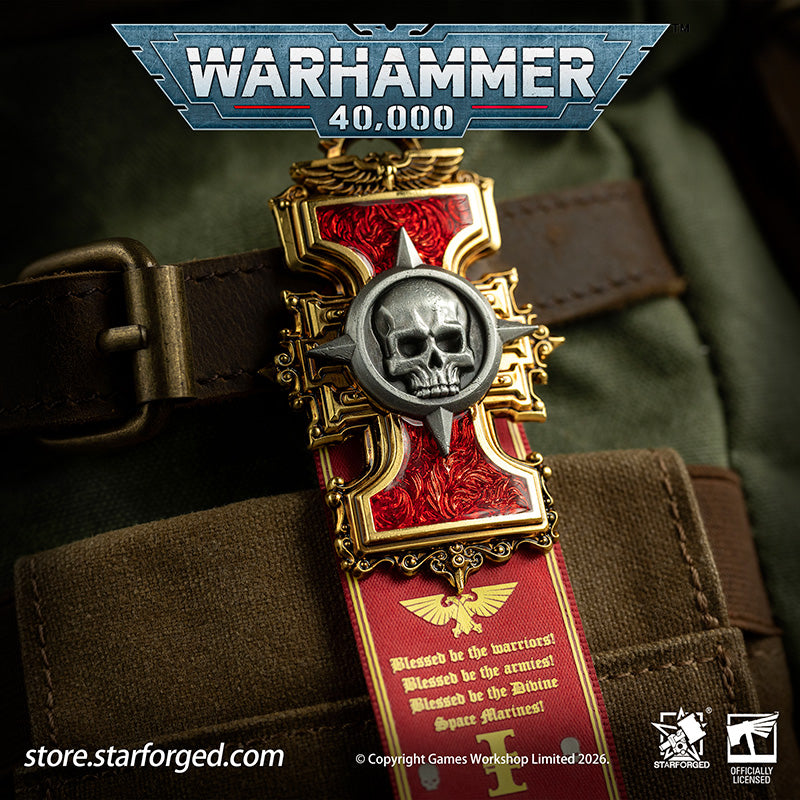 Starforged Warhammer 40K Inquisitorial Scroll Seal Heavy Pin Badge Men's Fashion Jewelry Warhammer Merchandise Gifts