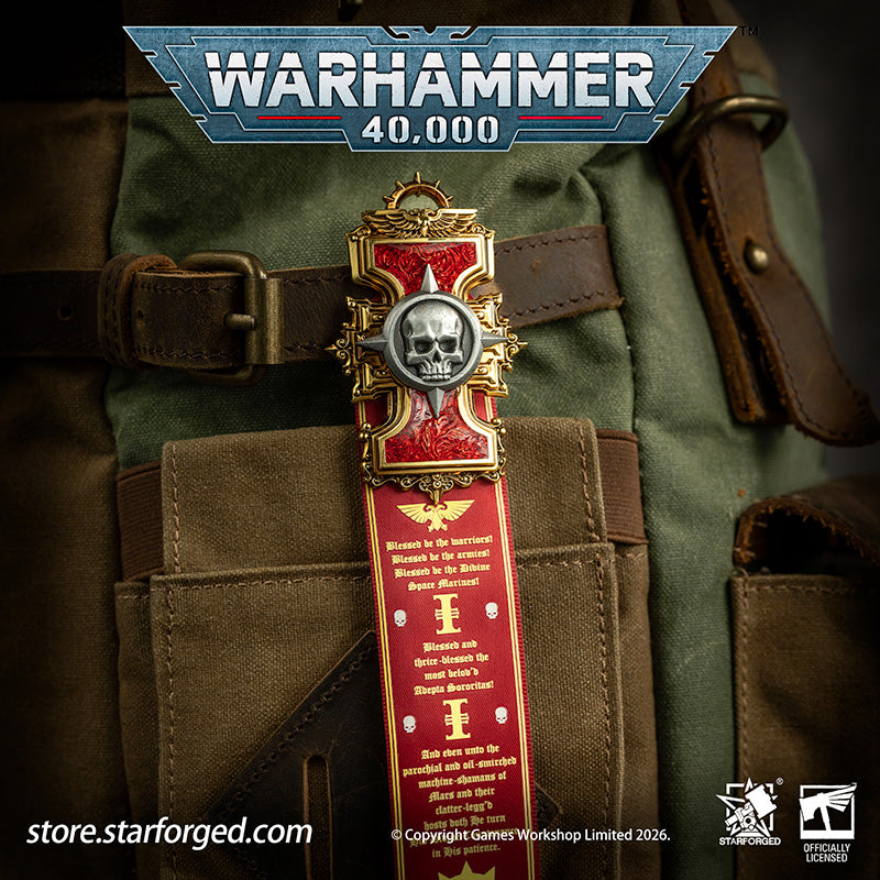 Starforged Warhammer 40K Inquisitorial Scroll Seal Heavy Pin Badge Men's Fashion Jewelry Warhammer Merchandise Gifts