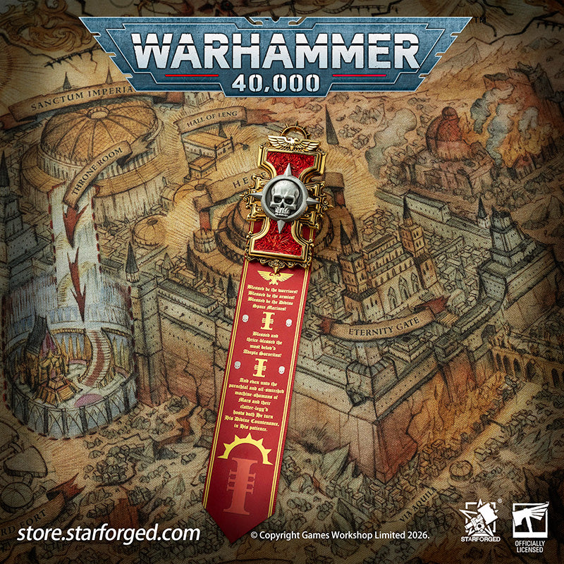 Starforged Warhammer 40K Inquisitorial Scroll Seal Heavy Pin Badge Men's Fashion Jewelry Warhammer Merchandise Gifts