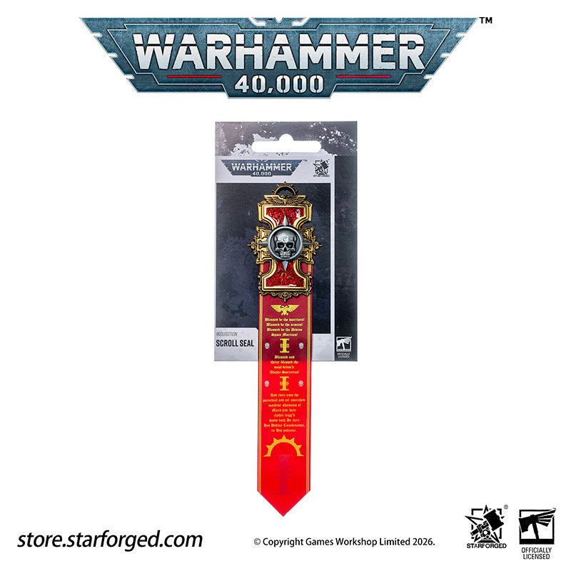 Starforged Warhammer 40K Inquisitorial Scroll Seal Heavy Pin Badge Men's Fashion Jewelry Warhammer Merchandise Gifts