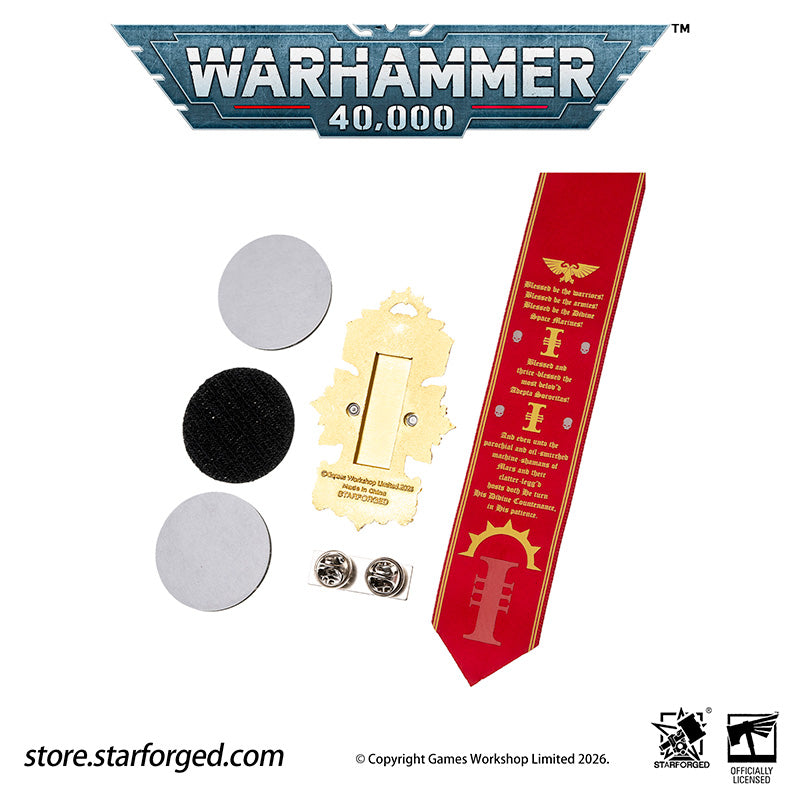 Starforged Warhammer 40K Inquisitorial Scroll Seal Heavy Pin Badge Men's Fashion Jewelry Warhammer Merchandise Gifts