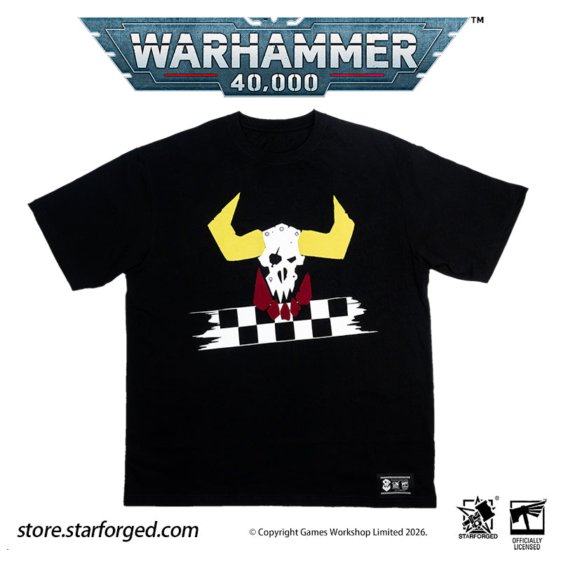 Starforged Warhammer 40K Orks Counsill of Clan-Bosses Set Men's Fashion Accessories Warhammer Merchandise Gifts Orks Counsill of Clan-Bosses Bandana  Only the toughest Orks earn a place on the Counsill of Clan-Bosses. This bandana is the perfect accessory for any aspiring Warboss wanting to get involved in the next Waaagh!.  Orks Counsill of Clan-Bosses Canvas Belt  Buckle up with a belt worthy of the biggest and meanest Warboss, complete with Ork glyphs along the strap - a great addition to any Ork fan’s a