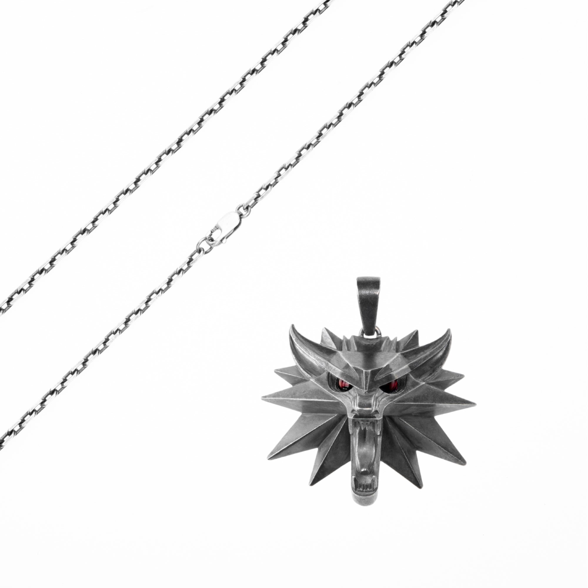 Starforged The Witcher 3: Wild Hunt The Witcher Wolf School Medallion Silver Pendant Game Merchandise Officially Authorized