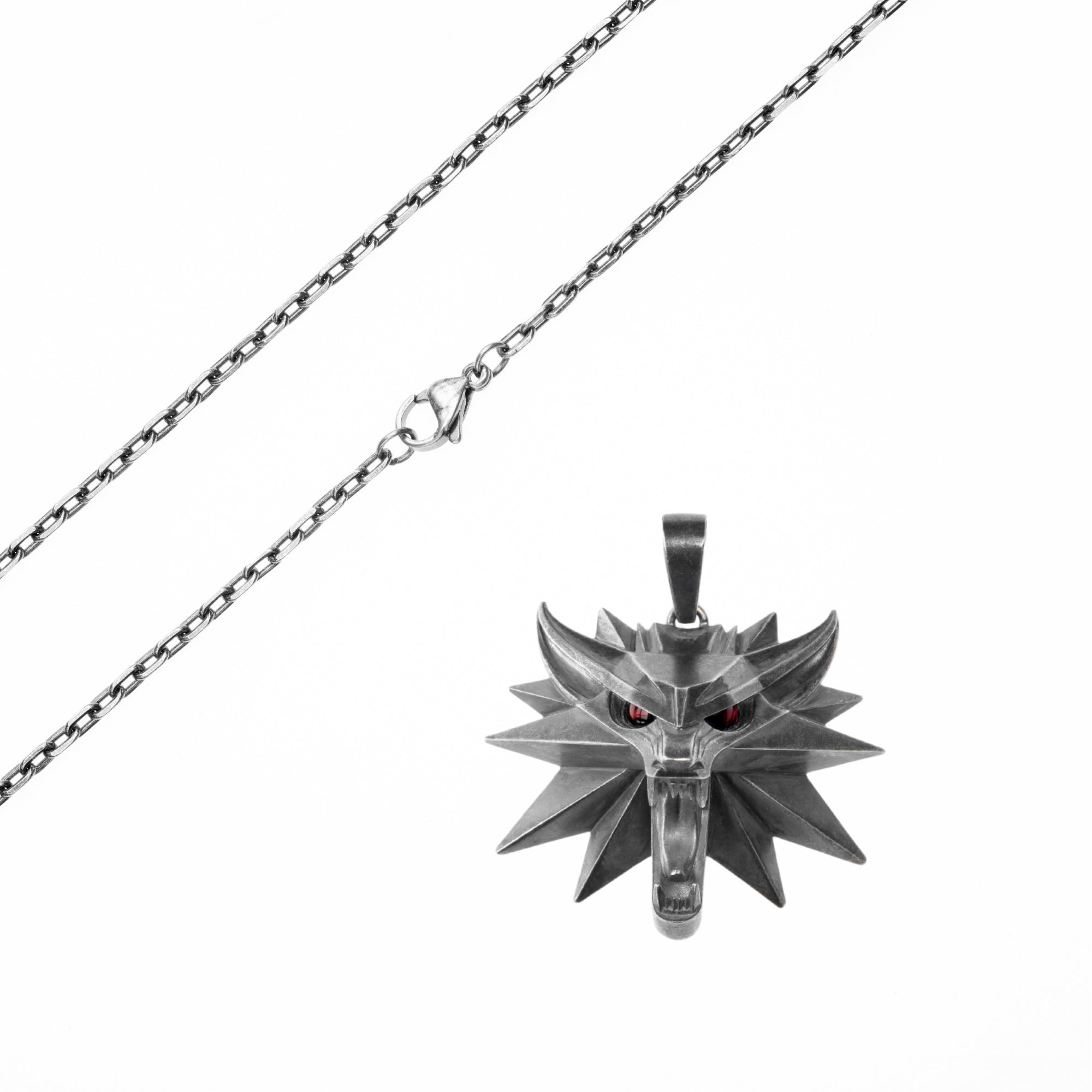 Starforged The Witcher 3: Wild Hunt The Witcher Wolf School Medallion Silver Pendant Game Merchandise Officially Authorized