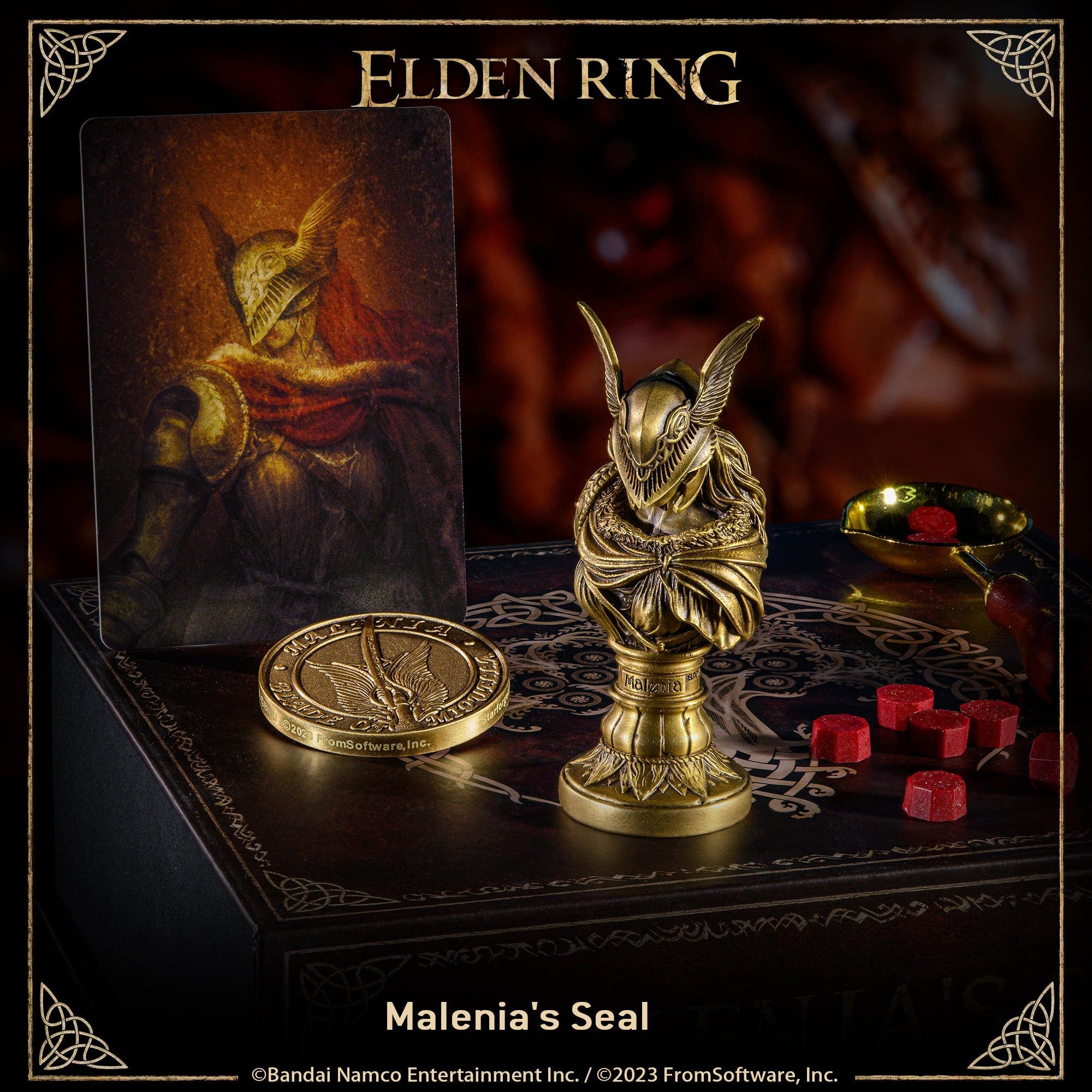 Starforged Elden Ring Malenia Sealing Wax Statue Commemorative coins genuine authorized 1 set Other