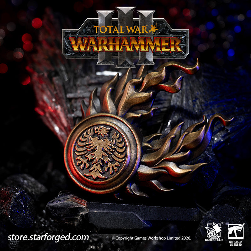 Total War III Warhammer Brooch Game Twin Tailed Comet Pin Badge 40K Starforged Warhammer Merchandise Gifts