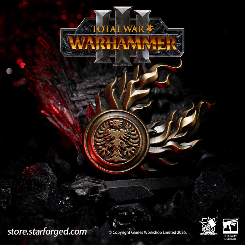 Total War III Warhammer Brooch Game Twin Tailed Comet Pin Badge 40K Starforged Warhammer Merchandise Gifts