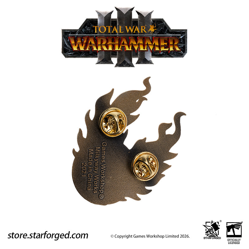 Total War III Warhammer Brooch Game Twin Tailed Comet Pin Badge 40K Starforged Warhammer Merchandise Gifts