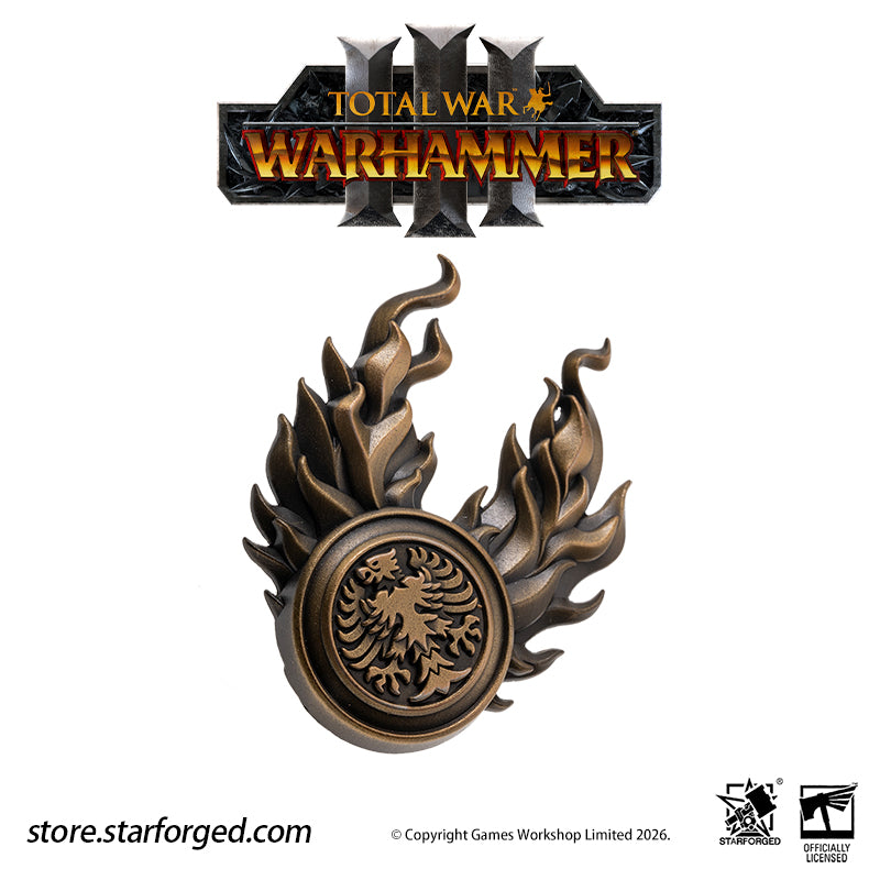 Total War III Warhammer Brooch Game Twin Tailed Comet Pin Badge 40K Starforged Warhammer Merchandise Gifts