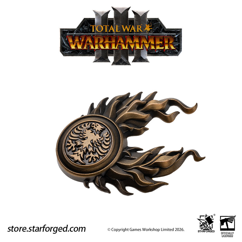 Total War III Warhammer Brooch Game Twin Tailed Comet Pin Badge 40K Starforged Warhammer Merchandise Gifts