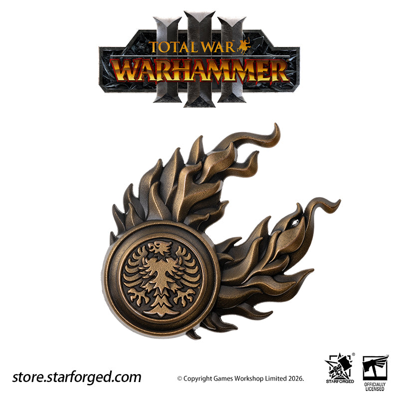 Total War III Warhammer Brooch Game Twin Tailed Comet Pin Badge 40K Starforged Warhammer Merchandise Gifts