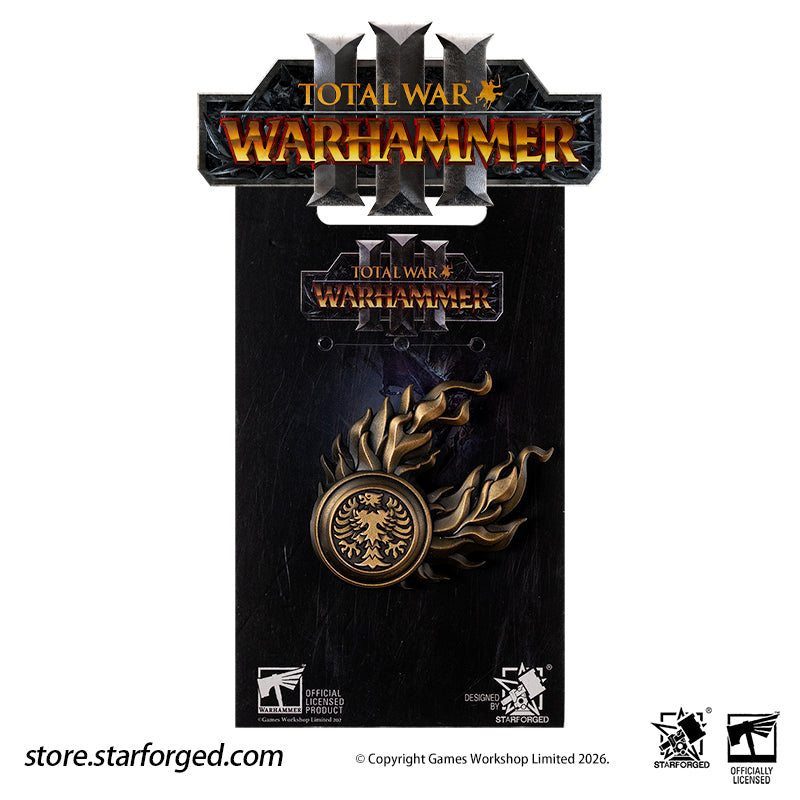 Total War III Warhammer Brooch Game Twin Tailed Comet Pin Badge 40K Starforged Warhammer Merchandise Gifts