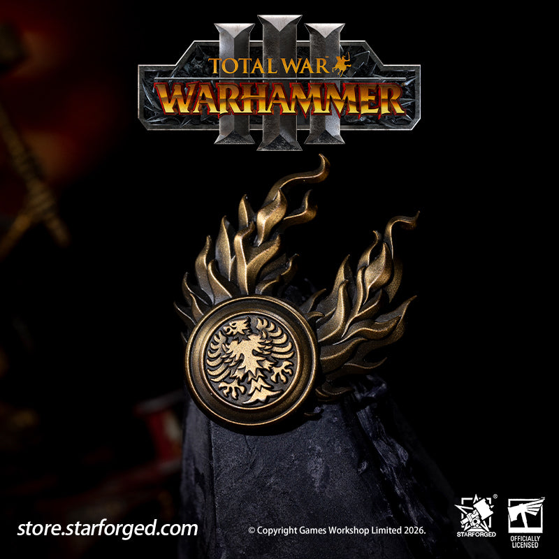 Total War III Warhammer Brooch Game Twin Tailed Comet Pin Badge 40K Starforged Warhammer Merchandise Gifts