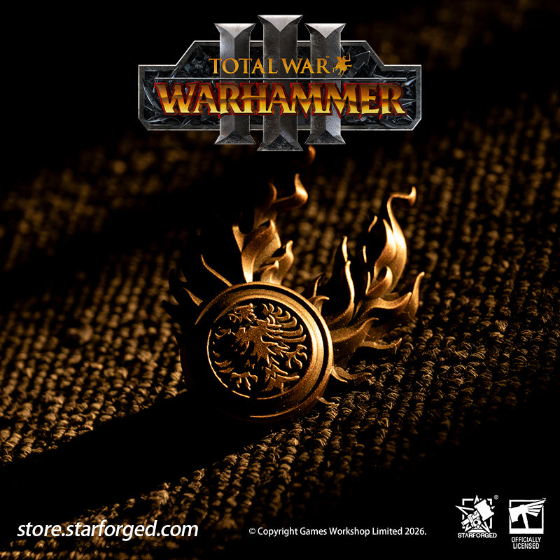 Total War III Warhammer Brooch Game Twin Tailed Comet Pin Badge 40K Starforged Warhammer Merchandise Gifts