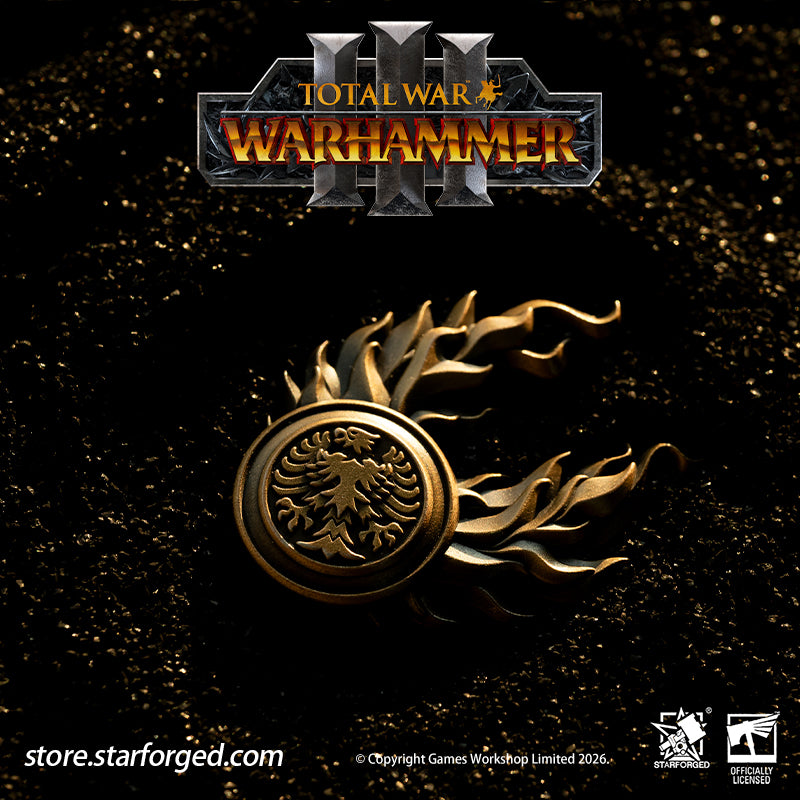 Total War III Warhammer Brooch Game Twin Tailed Comet Pin Badge 40K Starforged Warhammer Merchandise Gifts
