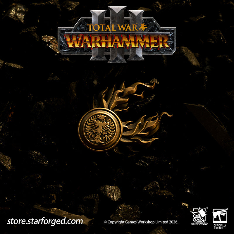 Total War III Warhammer Brooch Game Twin Tailed Comet Pin Badge 40K Starforged Warhammer Merchandise Gifts