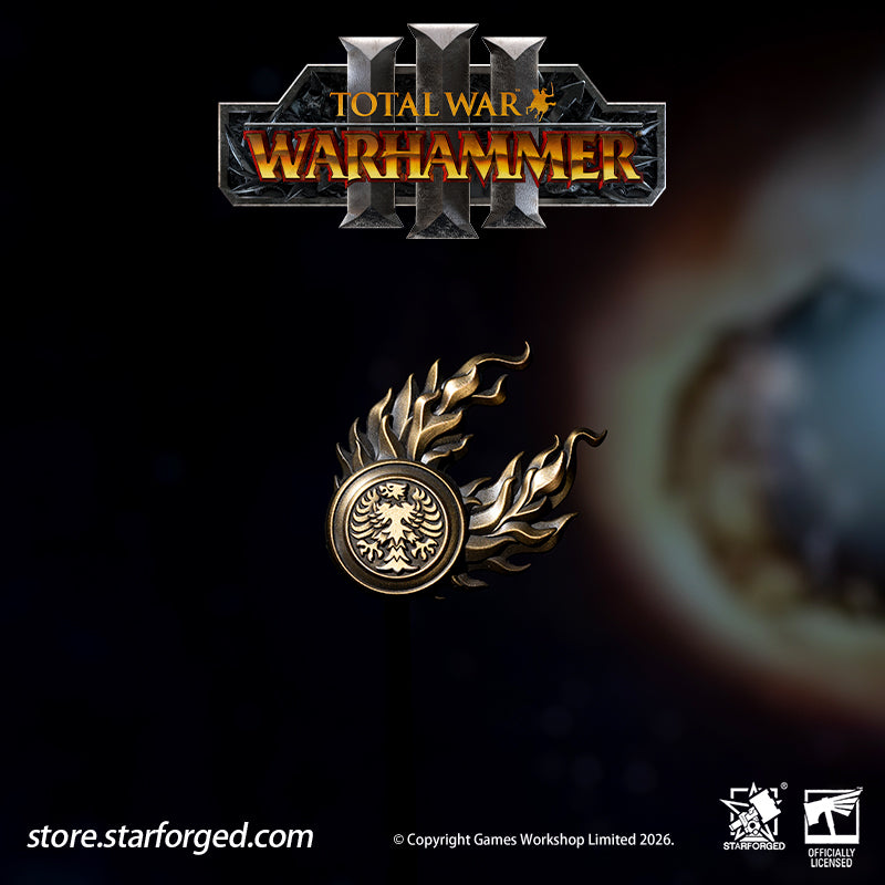 Total War III Warhammer Brooch Game Twin Tailed Comet Pin Badge 40K Starforged Warhammer Merchandise Gifts