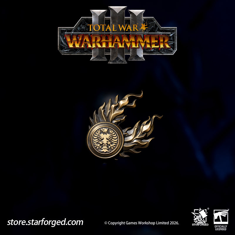 Total War III Warhammer Brooch Game Twin Tailed Comet Pin Badge 40K Starforged Warhammer Merchandise Gifts