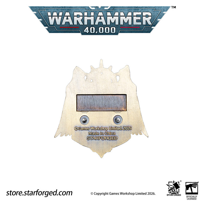Starforged Warhammer 40K Space Marines Ultramarines Scroll Seal Heavy Pin Badge Men's Fashion Jewelry Warhammer Merchandise Gifts The Ultramarines were the XIIIth Legion of the Great Crusade. Though the Codex Astartes mandated the splitting of all surviving Legions, the number thirteen endures upon many ancestral heraldries of the Ultramarines. XIII is emblazoned upon countless ancient wargear, banners and vehicle hulls of the Chapter.  As a disciplined fighting force, the Ultramarines stand sworn to defend