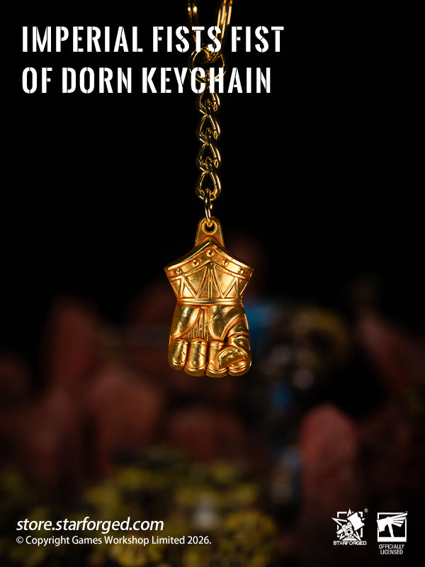 Starforged Warhammer 40K Imperial Fists Fist of Dorn Keychain