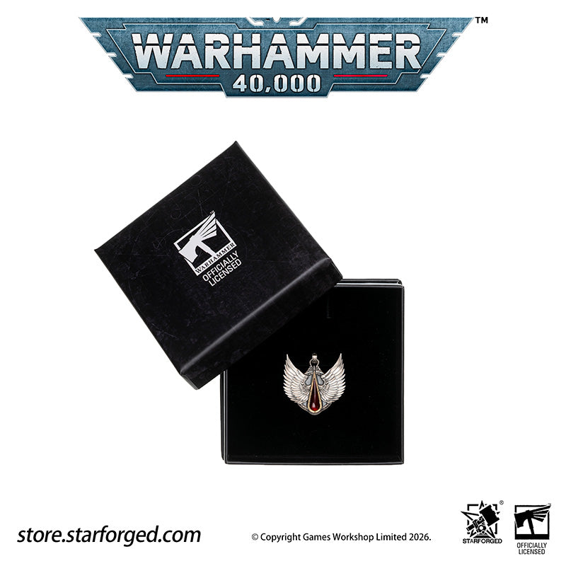 Warhammer 40K Blood Angels Wings Sanguine Pendant Necklace 925 Silver by Starforged