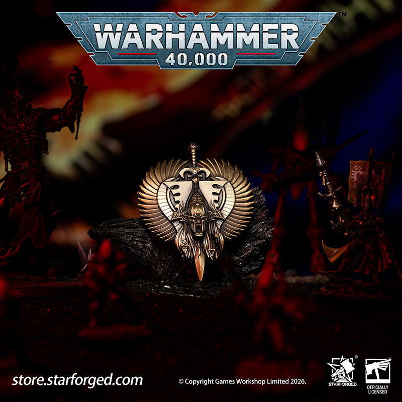 Starforged  Bloody Handed God  Khaine Pin Badge Aeldari Eldar Warhammer 40K Men's Accessories