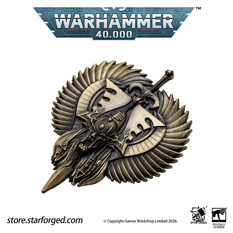Starforged  Bloody Handed God  Khaine Pin Badge Aeldari Eldar Warhammer 40K Men's Accessories