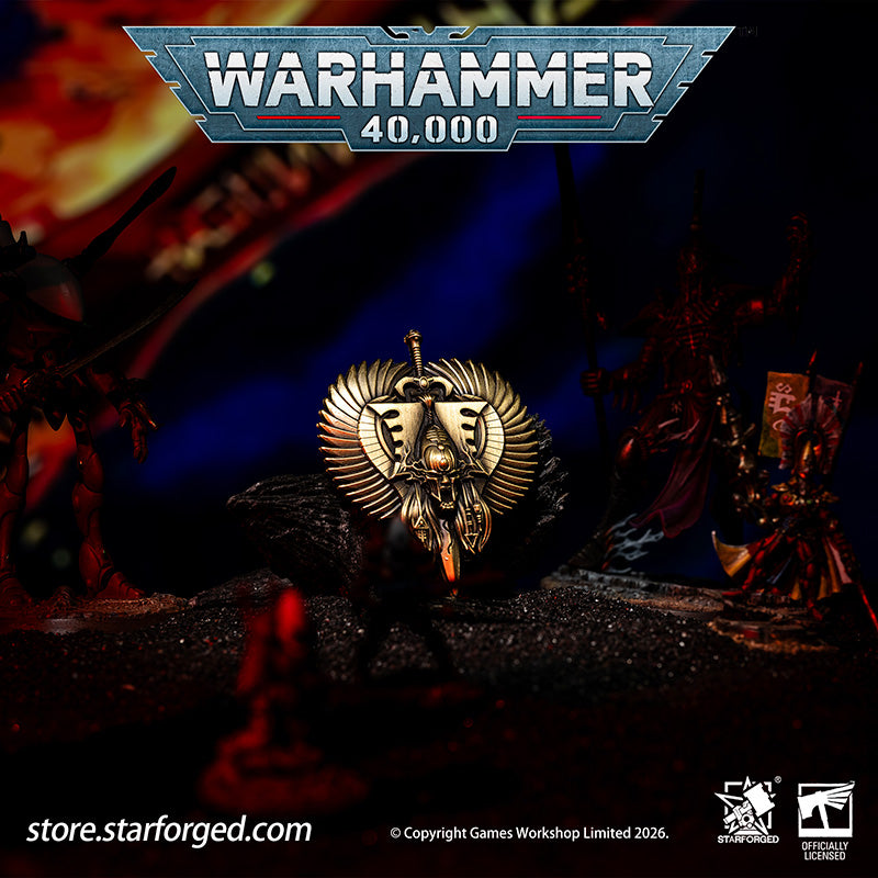 Starforged  Bloody Handed God  Khaine Pin Badge Aeldari Eldar Warhammer 40K Men's Accessories