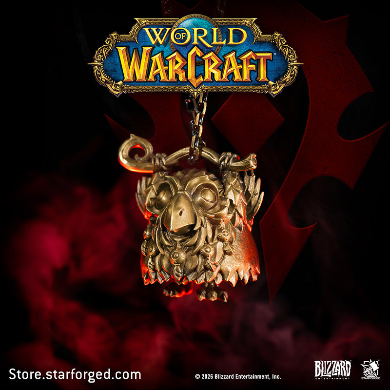 Starforged World of Warcraft Cute Moonkin Copper Bell Men's Fashion Jewelry Officially Authorized The Natural Relic of the Balance Druid — A Chime of Astral Resonance  In the world of World of Warcraft, the Owlkin are beloved children of the demigod Cenarius, guardians of Moonglade and the pathways of the Emerald Dream. Though gentle and unassuming in appearance, they wield immense arcane and natural power, embodying the core philosophy of the druidic path of Balance — finding harmony between wildness and t