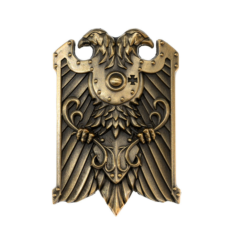Starforged Warhammer 40K Custodes Sword & Shield Emperor of Mankind Adeptus Custode Men's Accessories Keychain Brooch