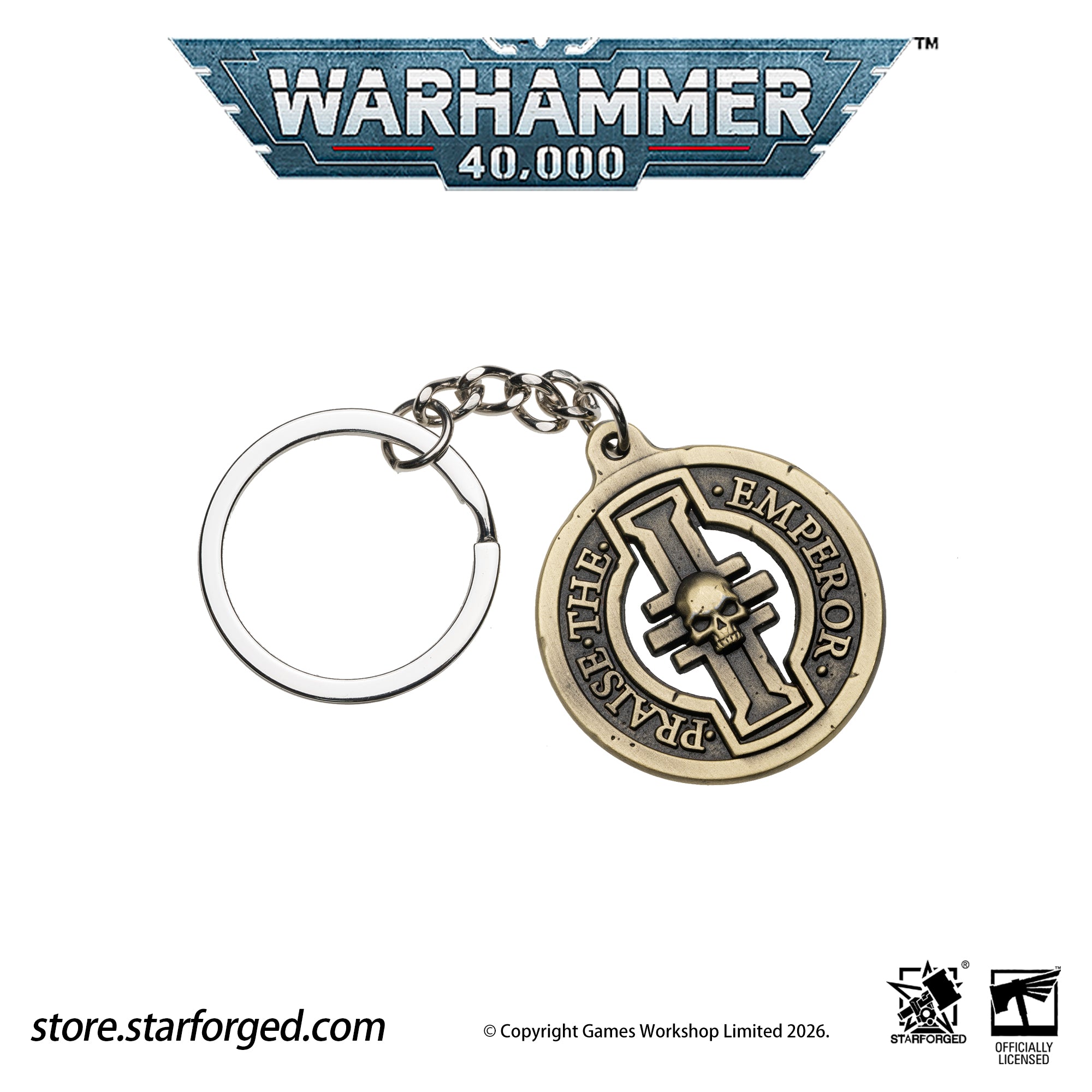 Warhammer 40,000 Imperial Agents Inquisitorial Sigil Keychain