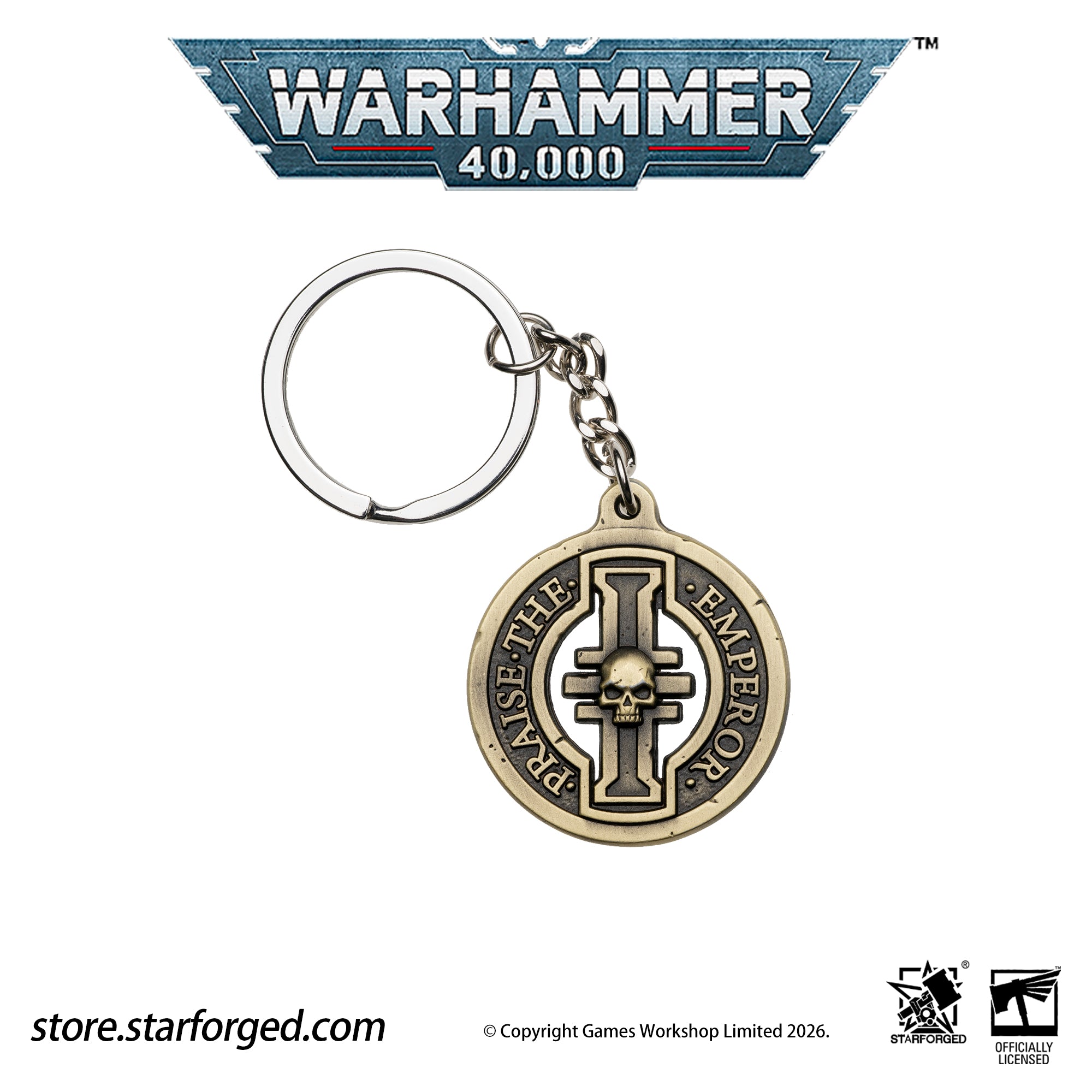 Warhammer 40,000 Imperial Agents Inquisitorial Sigil Keychain