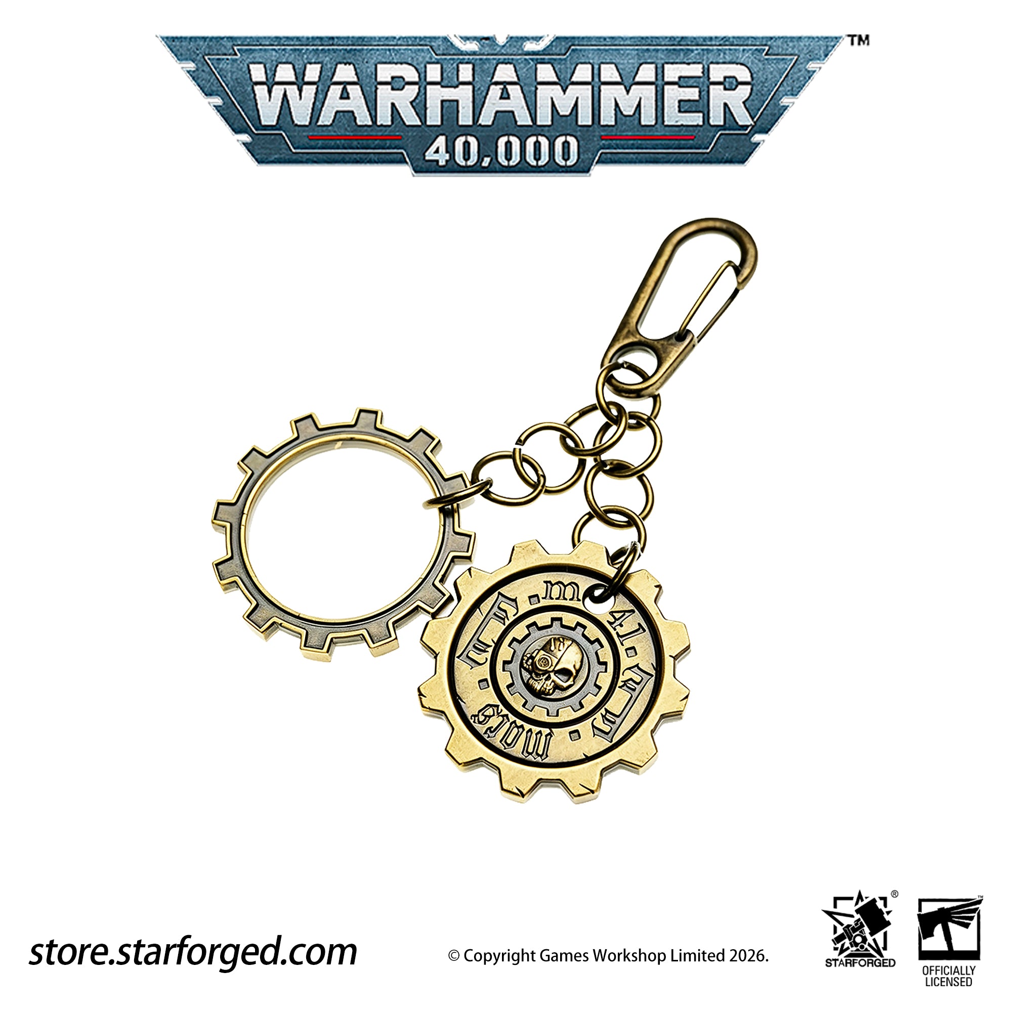 Starforged Warhammer 40K Adeptus Mechanicus Machina Opus Keychain