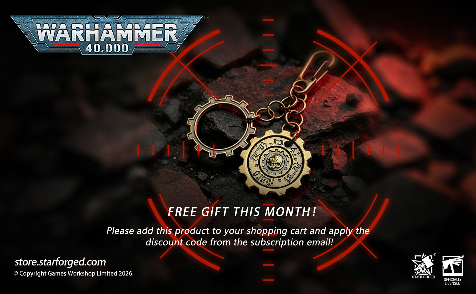 Starforged Warhammer 40K Adeptus Mechanicus Machina Opus Keychain