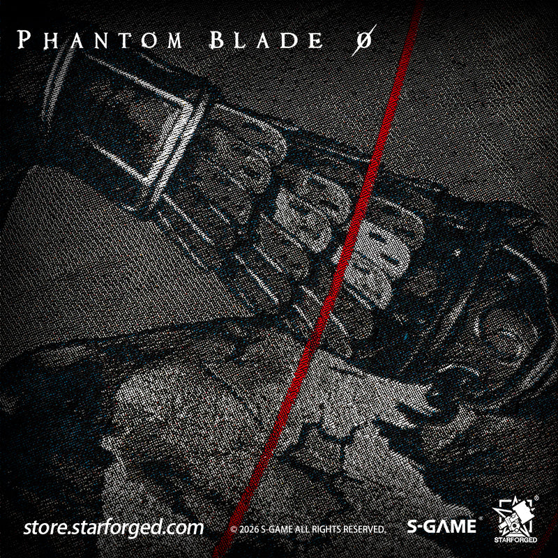 STARFORGED Phantom Blade Zero Themed Tapestry | Official Licensed Game Merchandise Collectible Gift — Product detail or display scene with Phantom Blade Zero branding