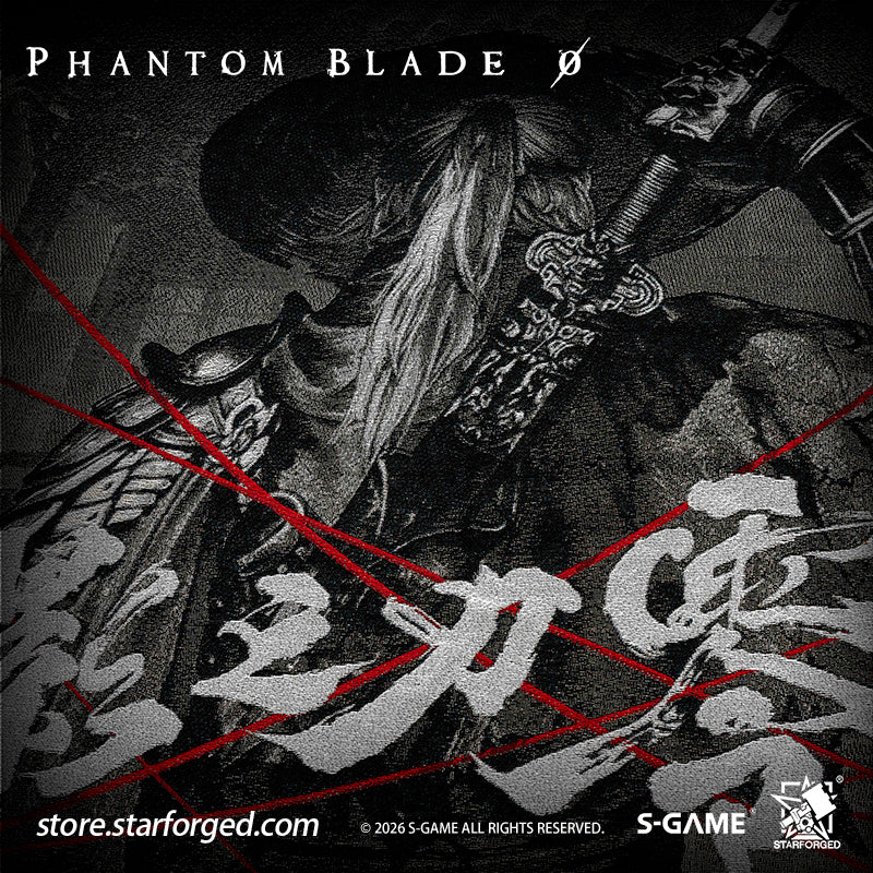 STARFORGED Phantom Blade Zero Themed Tapestry | Official Licensed Game Merchandise Collectible Gift — Product detail or display scene with Phantom Blade Zero branding