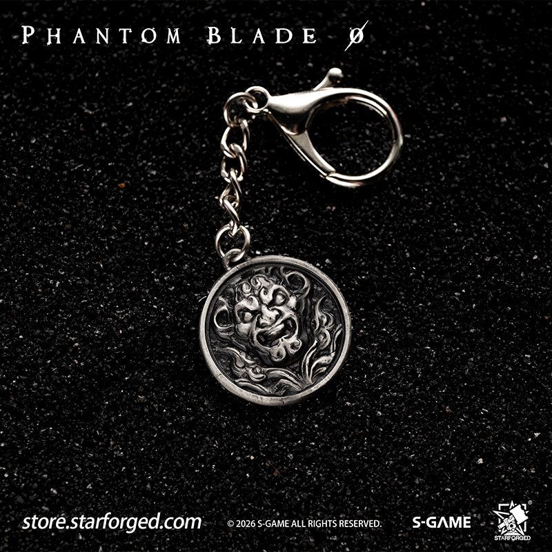 STARFORGED Phantom Blade Zero Bastion of Mó Emblem Keychain | Official Licensed Game Merchandise Collectible Gift — Product detail or display scene with Phantom Blade Zero branding